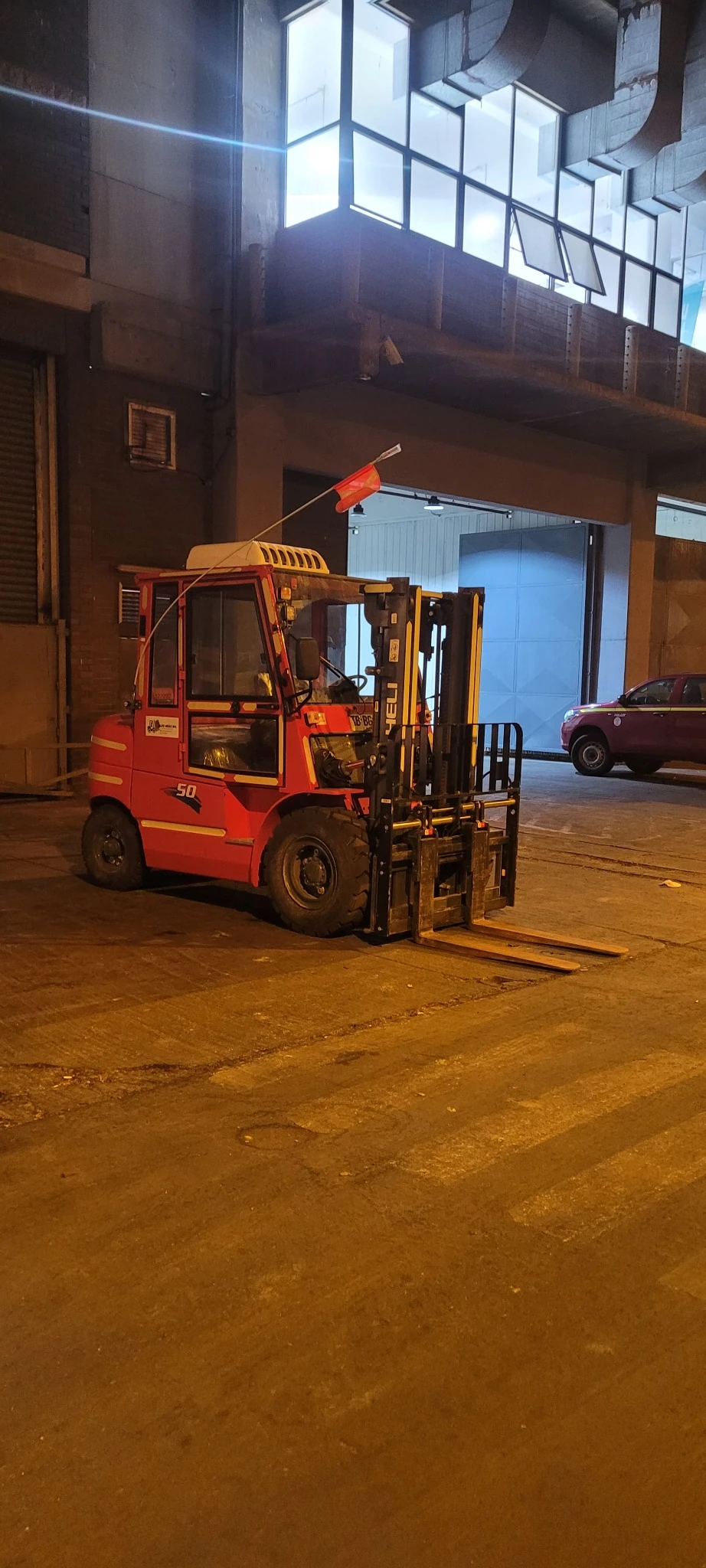 grúa horquilla operativa